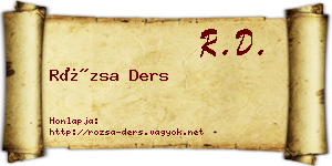 Rózsa Ders névjegykártya